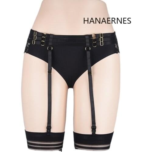 Women Black Body Harness Strappy Leg Garter Belt Waist Suspender Caged Punk Gothic Plus Size Elastic Dance Cosplay Rave Clothing
