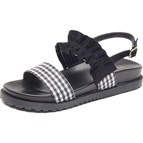 Woman Flat Shoes Elegant Comfortable Lady Fashion belt buckle Shallow mouth Flower Buckle Pointed Toe Women Soft Shoes