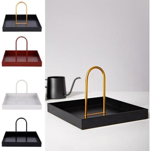 1Pc Portable Plastic Square Storage Tray Porch Jewelry Organizer Desktop Food Bread Display Pallet Home Decor