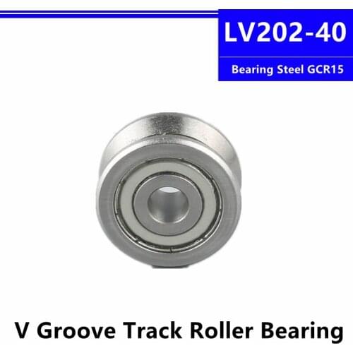 10pcs LV202-40 ZZ 15*40*18mm V Groove Track Guide Wheel Roller Bearing Pulley 15x40x18mm
