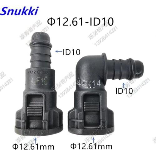 12.61mm ID10 90 180 degree original fittings radiator pipe Exhaust pipe auto fuel line quick connector for Ford Mondeo for Volvo