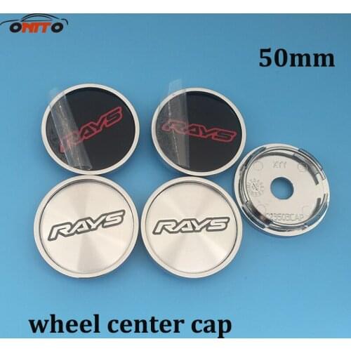 Free shipping 4pcs Car Wheel Center Hub Cap 50mm Wheel Dust-proof Badge emblem covers for HRE RAYS VOSSEN auto accessories