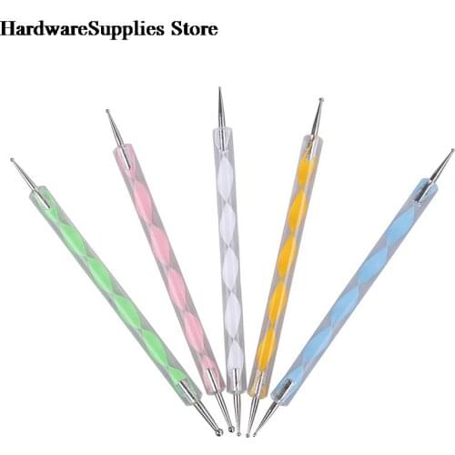 5PCS Mandala Dotting Tools Painting Stencils Rocks Template Set Acrylic Rods Ball Stylus Painting Pottery Clay Craft Nail