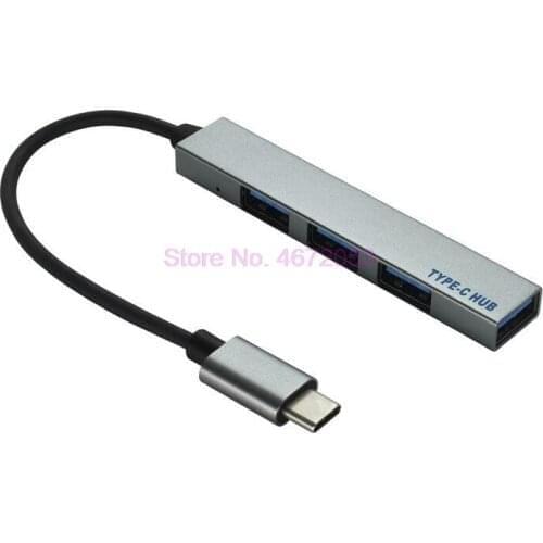 50pcs/lot Type C HUB 4 Port USB-C to USB 2.0 Splitter Converter OTG Adapter Cable for Macbook Pro PC Laptop Notebook Accessories