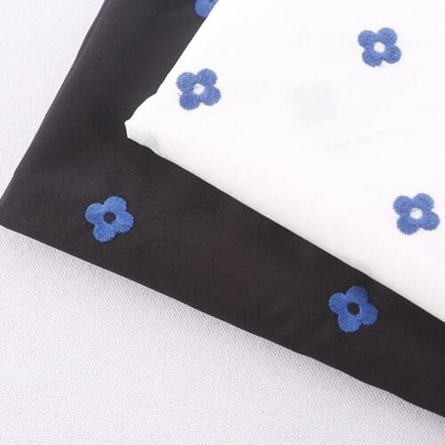 50cm*125cm/piece,Cartoon Flower Embroidery Cotton Cloth,Clothing,Skirt,Tablecloth,Curtain,Decorative Fabric,DIY Manual Materials