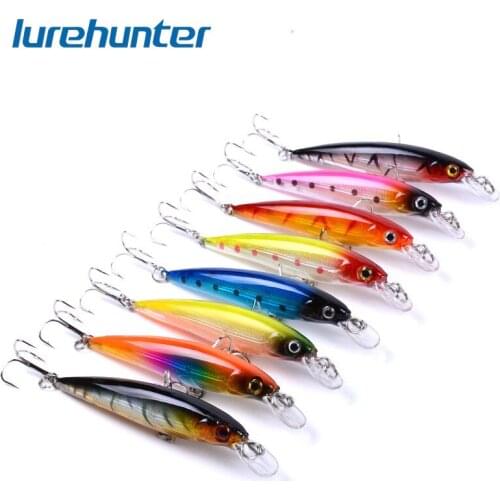 Lot 8pcs Minnow Fishing Lure Crank Bait Hooks Bass Crankbait Tackle 8.2cm/7.3g