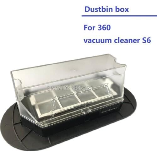 White and Black Dustbin Box for 360 Robot Vacuum Cleaner S6 Accessories Spare Parts Dust Box