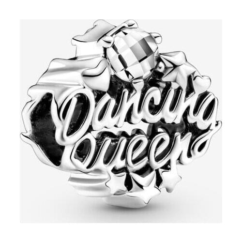 2021 New Autumn Charm 100% 925 Sterling Silver Openwork Dancing Queen Charms Beads Fit Bracelets And Necklace DIY Accessories