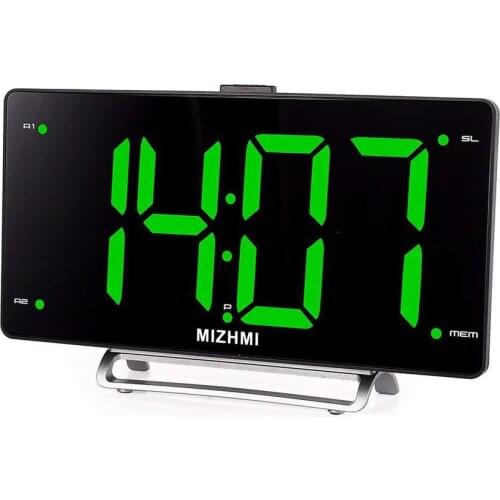 Hot Sale 3 Inch LED Radio Alarm Clock Digital Large Font Electronic Table clocks Night Snooze Digital Alarm Clock Fm Radio Gift