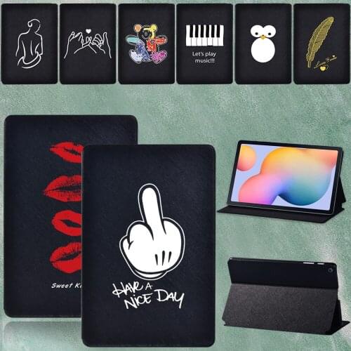 Case for Samsung Galaxy Tab S6 Lite 10.4 Inch 2020 P615 SM-P610 SM-P615 Dustproof PU Leather Tablet Cover Case + Pen