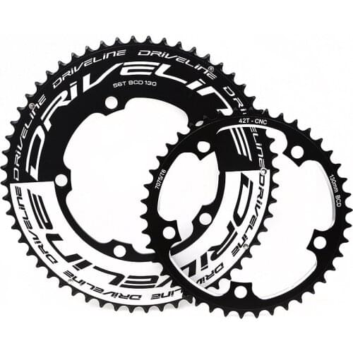 DRIVELINE CNC 56/42 road bike TT 7075 chainring 130BCD