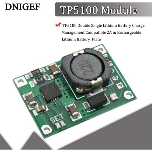 DNIGEF TP5100 Double Single Lithium Battery Charge Management Compatible 2A in Rechargeable Lithium Battery Plate