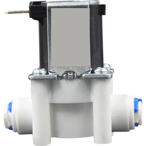 Electric Plastic Solenoid Valve 12V 24V 220V Normal Closed 1/4" 3/8" Hose Pipe Quick Conntection RO Water Reverse Osmosis System