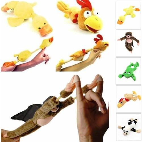HBB 1PC Novelty Monkey Flying Slingshot Flying Stuffed Plush Toy Cartoon Animal Chicken Duck Screaming Kids Child Funny Toys
