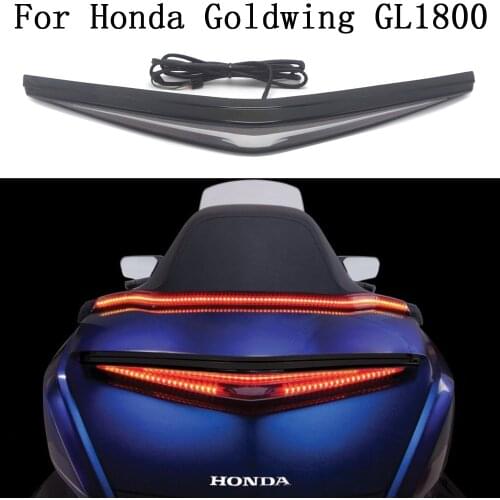 Chrome And Black NEW Motorcycle Rear Trunk Turn Signal LED Brake Light For Honda Goldwing GL1800 Gold Wing Tour DCT Airbag 2020