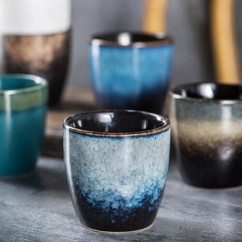 Creative Retro Cups Japanese Wine Glass Mug Coffee Cup Afternoon Tea Milk Cup Kung Fu Tea Water Cups Coffee Tea Utensils