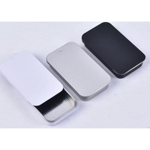 Mini Iron Box Slide Cover Storage Box Wedding Jewelry Pill Cases Portable Tin Boxes Container Cosmetic Organizer