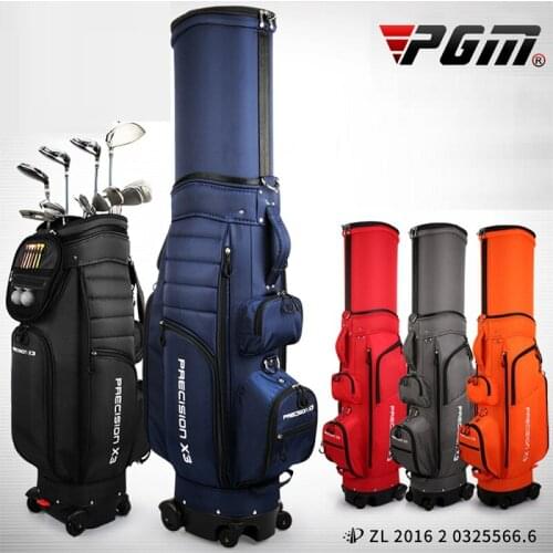 PGM Multifunctional Golf Standard Bag with Wheel Golf Caddy Viation Bag Retractable Bracket Ball Package Pulley Golf Bag D0848
