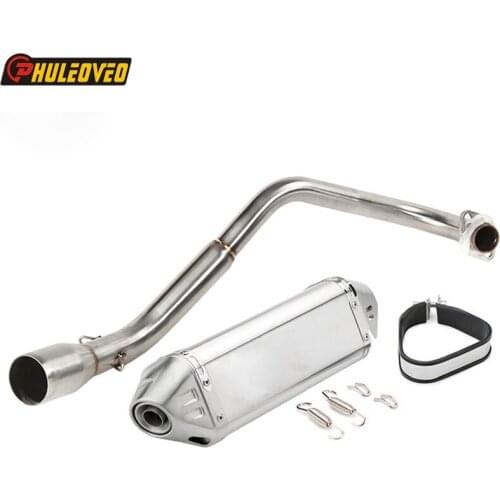 MSX125 2013-2018 Motorcycle Muffler Exhaust Full System Mid Link Pipe for Honda Grom MSX 125 MSX-125 M3 2013-2018 Exhaust Pipe
