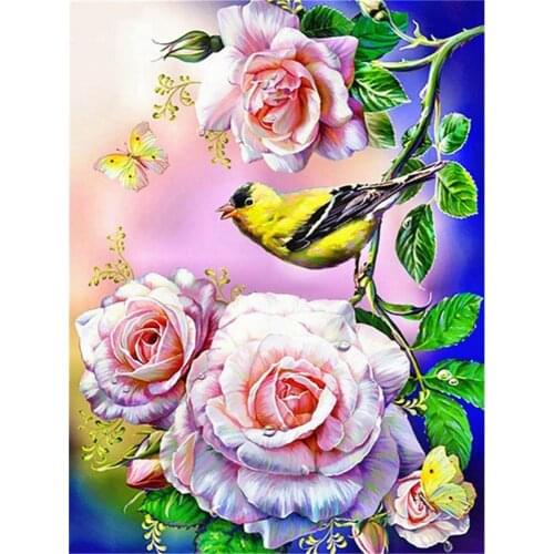 Flower DIY Cross Stitch 11CT Embroidery Kits Craft Needlework Set Printed Canvas Cotton Thread Home Decoration On Sale Design