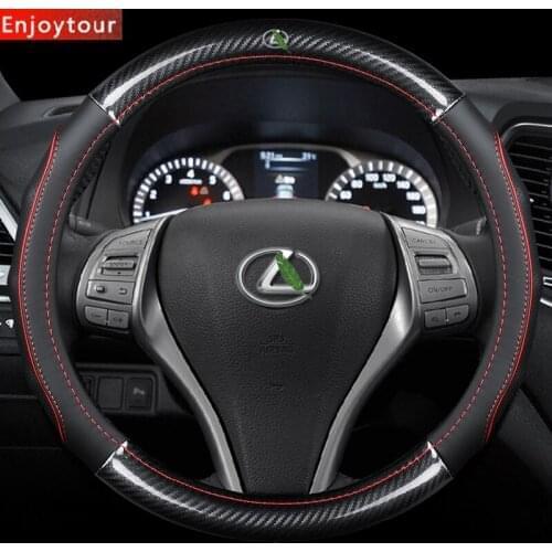 Non Slip Car Styling Accessories Genuine Leather Steering Wheel Covers 38cm 15inchs for Lexus SC SC300 SC400 SC430 Z30 Z40