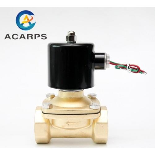 1-1/2" inch Normally Closed Brass Solenoid Valve 110V 220V 24V 12V Direct Acting For Water Gas Oil
