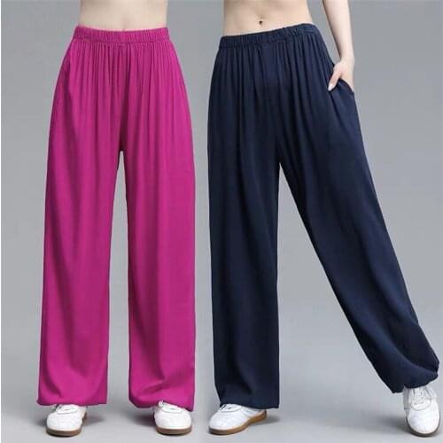 New 2021 Summer womens cotton linen pants sport thin Joggers Trousers casual Bloom pants