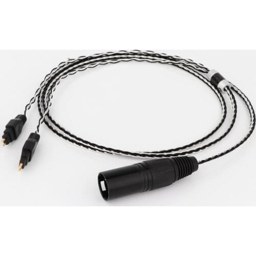 New 8 Core Balanced Pure Silver Plated Earphone Cable For Sennheiser HD580 HD600 HD650 HDxxx HD660S HD58x HD6xx