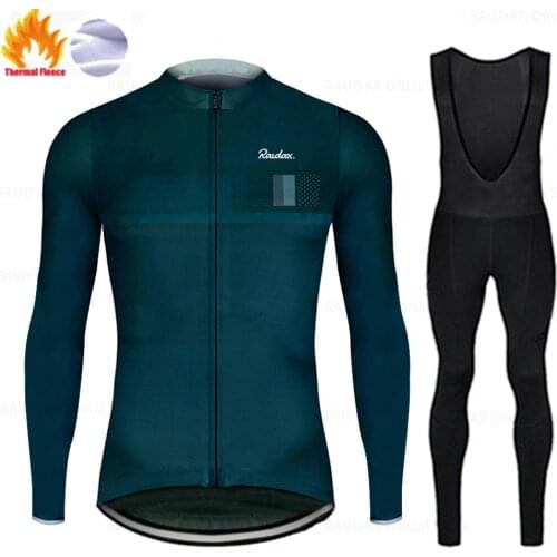 New Winter Thermal Fleece Set Brown Cycling Clothes Mens Jersey Suit Sport Riding Bike MTB Clothing Bib Pants Warm Sets Ropa