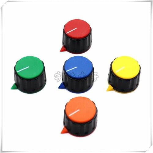 2 Pieces Plastic Flower Shaft Knob Diameter 21mm Height 15mm Potentiometer Encoder Arrow Mark Knob Gear Shaped Inner Hole 6mm