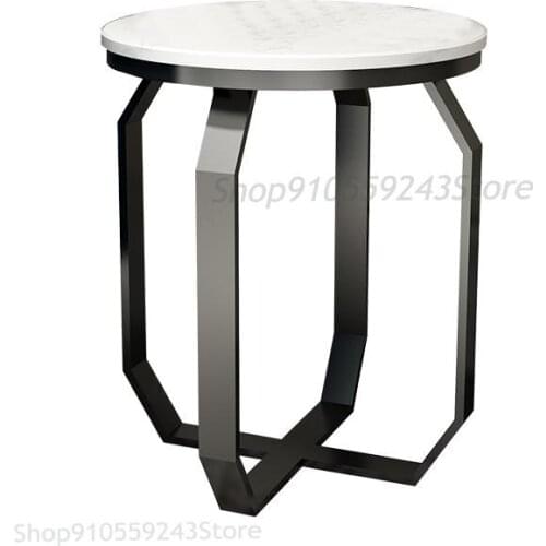 Custom Nordic Marble Side Table Simple Modern Bedroom Living Room Small Round Table Sofa Light Luxury Side Table Coffee Table Ir