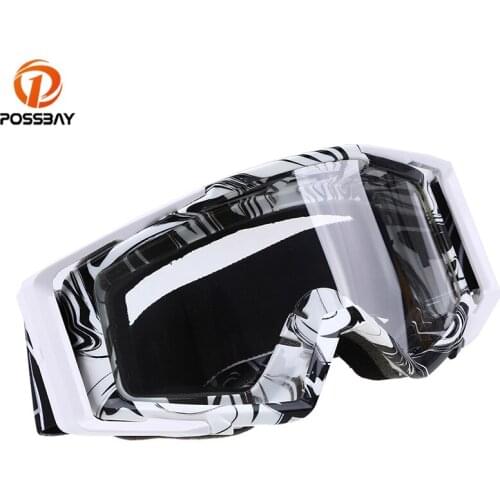 POSSBAY Universal Punk MTB Motorbike Moto Motorcycle Glasses Man Women Skiing Sport Cycling For Motocross Goggles