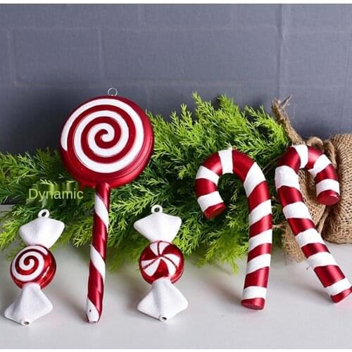 Christmas Decorations Red and White Candy Lollipop Small Stick Combination Decoration Home Decoration Party Decoration