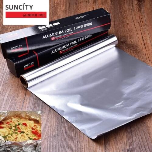 Wrap Roll Aluminum Metal Tin Non-Stick Foil Paper Food Pack Cook Baking BBQ Grill Silver Disposable Baking Mat Accessories bm038