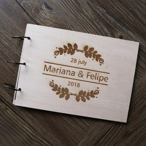 Rustic Wreath Wedding Guest Book,Bridal Shower