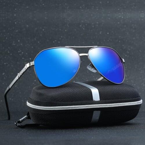 Al-mg Alloy Spring Legs Oversized Pilot Polarized Sunglasses Custom Made Myopia Minus Prescription Polarized Lens -1 To-6