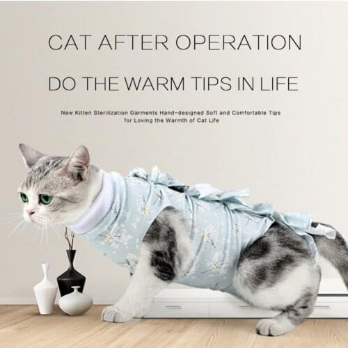 Pet Sterilization Clothes Dog Cat Post-operative Weaning Vest Breathable Physiological Clothes Medication Anti-lick