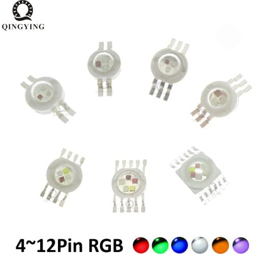 RGB RGBW RGBWW RGBWY RGBWYV High Power LED Chip 3W 4W 5W 6W 15W 18W Colorful For DIY molding LED Stage Light Source Beads
