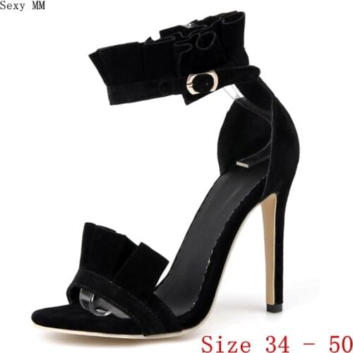 Women Gladiator Sandals High Heels Pumps Summer Shoes Woman High Heel Sandals Plus Size 34 - 50