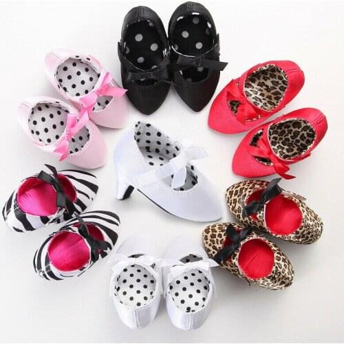 Princess Infant Newborn Baby Girl High Heels Shoes Cute Bow First Birthday Party Shoes Photo Props Shoes