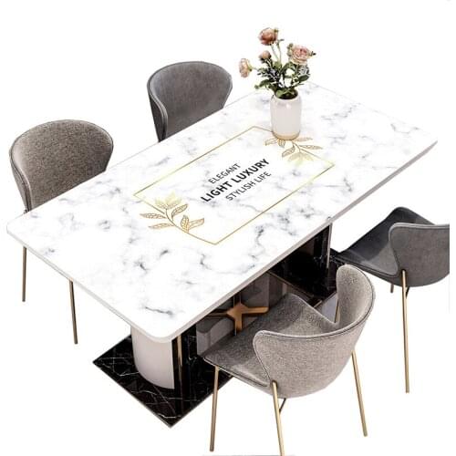 Nordic Waterproof Thickening Table Cloth Coffee Table TV Home Kitchen Decor Oilproof Marbled Road Rectangular Table Cover LF928