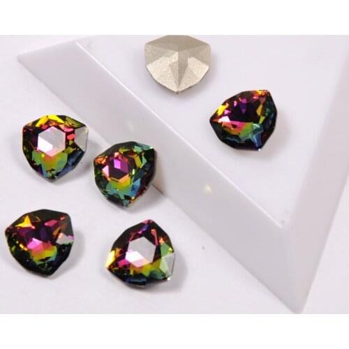 YANRUO 4706 K9 Glass Material Rhinestones VM Color Trilliant Shape 12mm 17mm Popular Rhinestone For 3D DIY Nails Art Decoration
