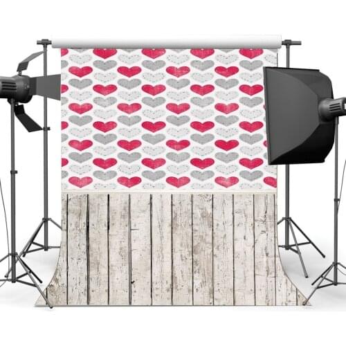 Valentines Day Backdrop Sweet Hearts Rustic Peeled Stripes Wood Floor Romantic Wallpaper Photography Background Party