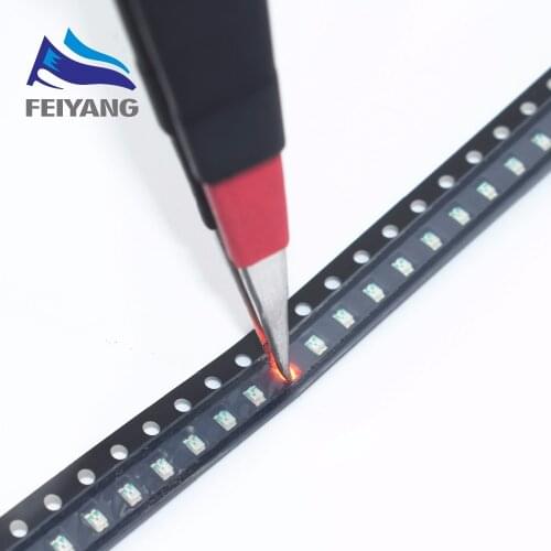 100PCS SAMIORE ROBOT 0805 SMD LED Lamp Highlight Red Color 2012 Size 620-625nm 2v