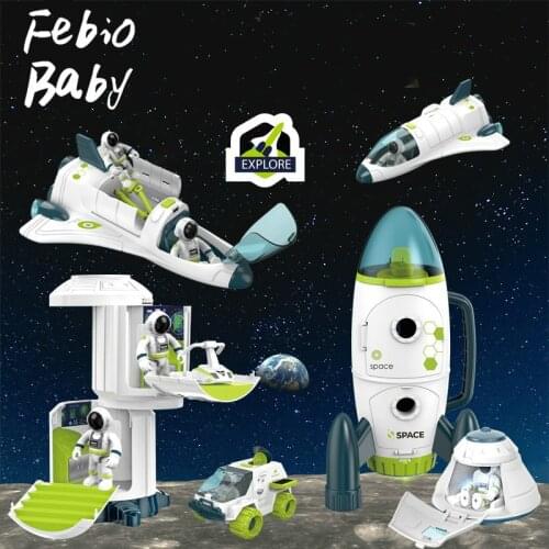 2021 Puzzle Acousto Optic Space Toys Space Model Shuttle Space Station Rocket Aviation Series