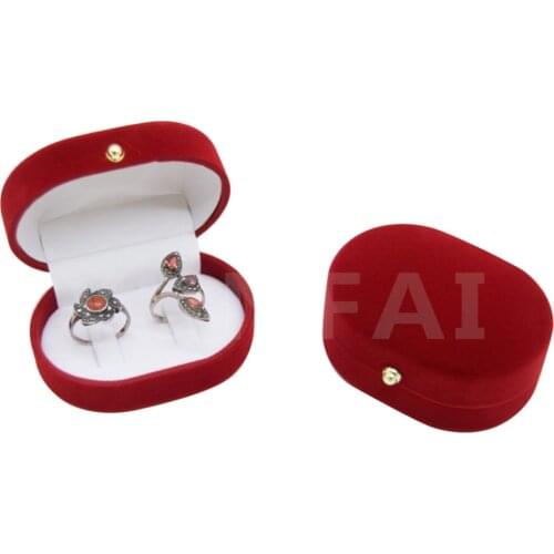 60pcs/lot Flocking Couple Ring Box Velvet Wedding Ring/Earring Holder Jewelry Storage Carrying Case Jewelry Boxes Gift Box