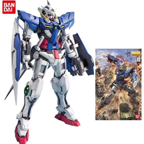 Bandai Mobile Suit Gundam 00 GN-001 Gundam Exia Anime Figure Assembly Model PVC Action Collection Toys Gift For Kids