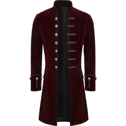 Velvet Brocade Gothic Frock Coat Jacket Steampunk Victorian Long Coat Halloween Mardi Gras Dress up Aristocrat Elegant Coat