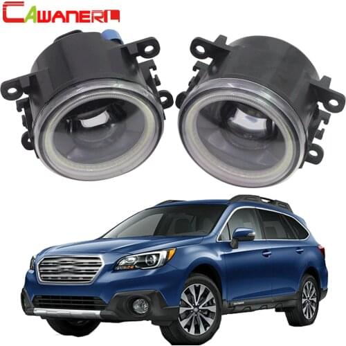 Cawanerl 2 X Car Styling LED Bulb 4000LM Fog Light Angel Eye Daytime Running Light DRL 12V For Subaru Outback 2010 2011 2012