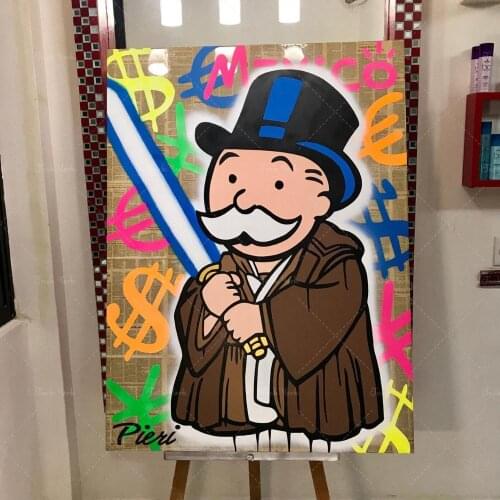 Home decor graffiti art Mike Mozart Unclehand painting h canvas painting picture room